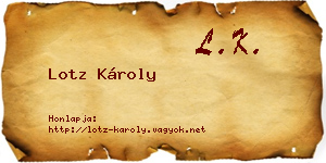 Lotz Károly névjegykártya