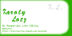 karoly lotz business card