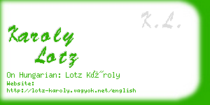 karoly lotz business card